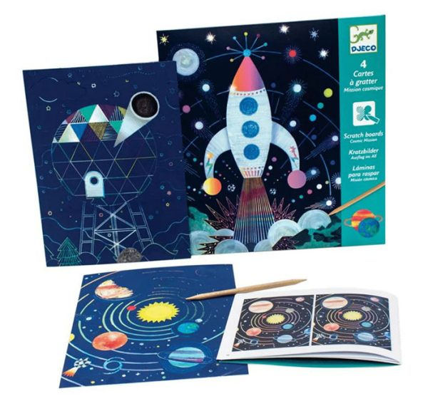 Scratch Art Cards - Cosmic Mission