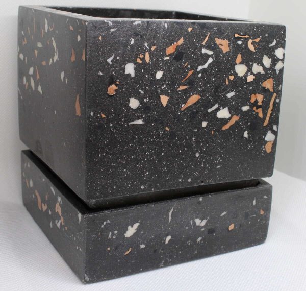 Black Terrazzo Planter