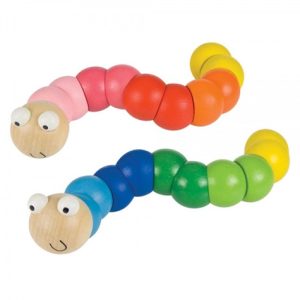 Wooden Jointed Wriggly Worm