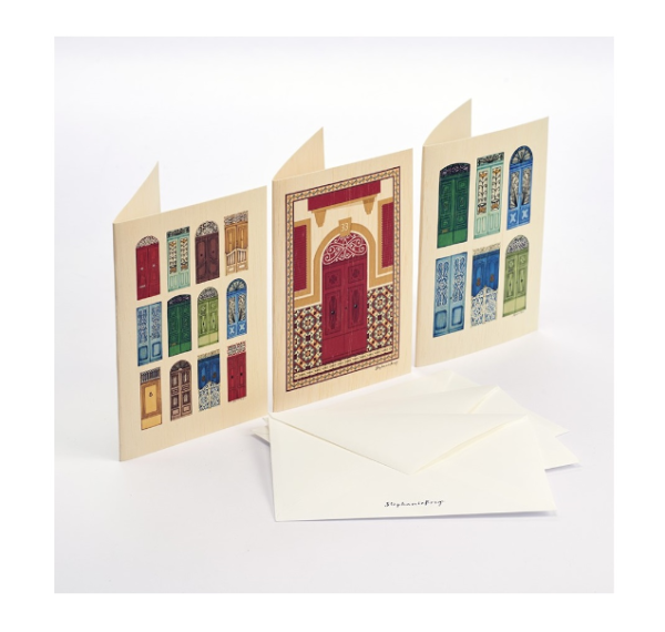 Doors of Malta Wooden Greeting Cards