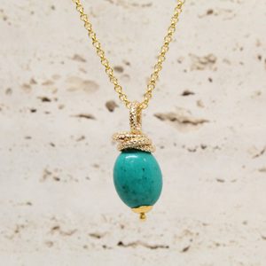 Necklace with a Turquoise Pendant