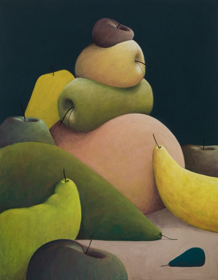 Nicolas Party, Still Life, 2020.
Soft pastel on linen, 140 x 110 cm.