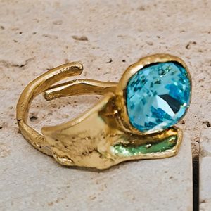Turquoise Crystal Ring