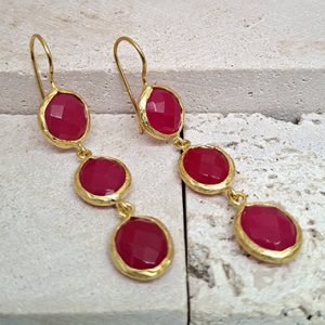 Red Agate Earrings