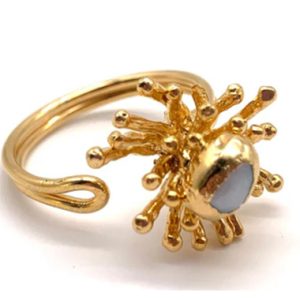 Coral-Shaped Pearl Ring
