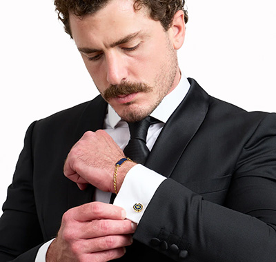 Blue Octagon Kavallier Cufflinks - Image 2