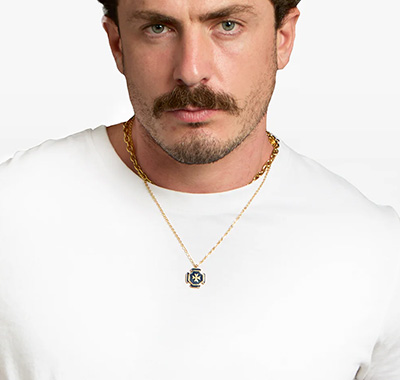 Blue Octagon Kavallier Necklace - Image 2