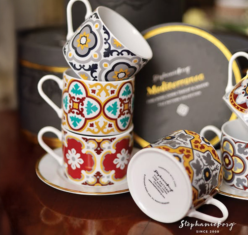 Mediterranean Ancestry Collection Teacup and Saucer - Image 2