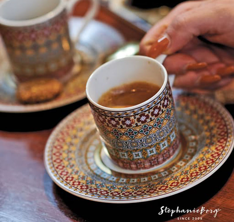 Mediterranea Porcelain Espresso cup & saucer Set of 2 - Image 3