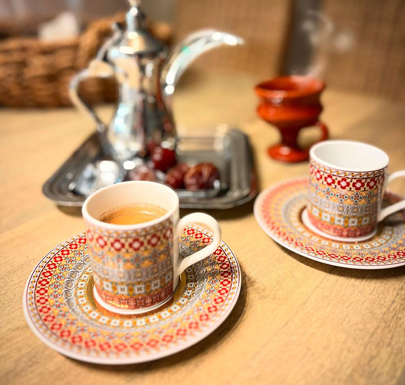 Mediterranea Porcelain Espresso cup & saucer Set of 2 - Image 4