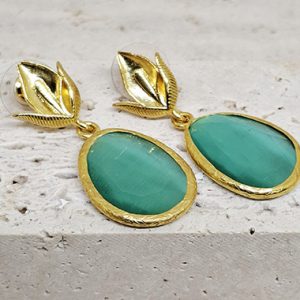 Green Crystal Earrings