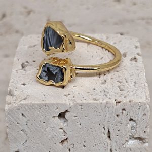 Open Front Agate Ring